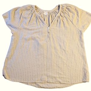 Joie Pinstriped Boxy Fit Top size 2X
